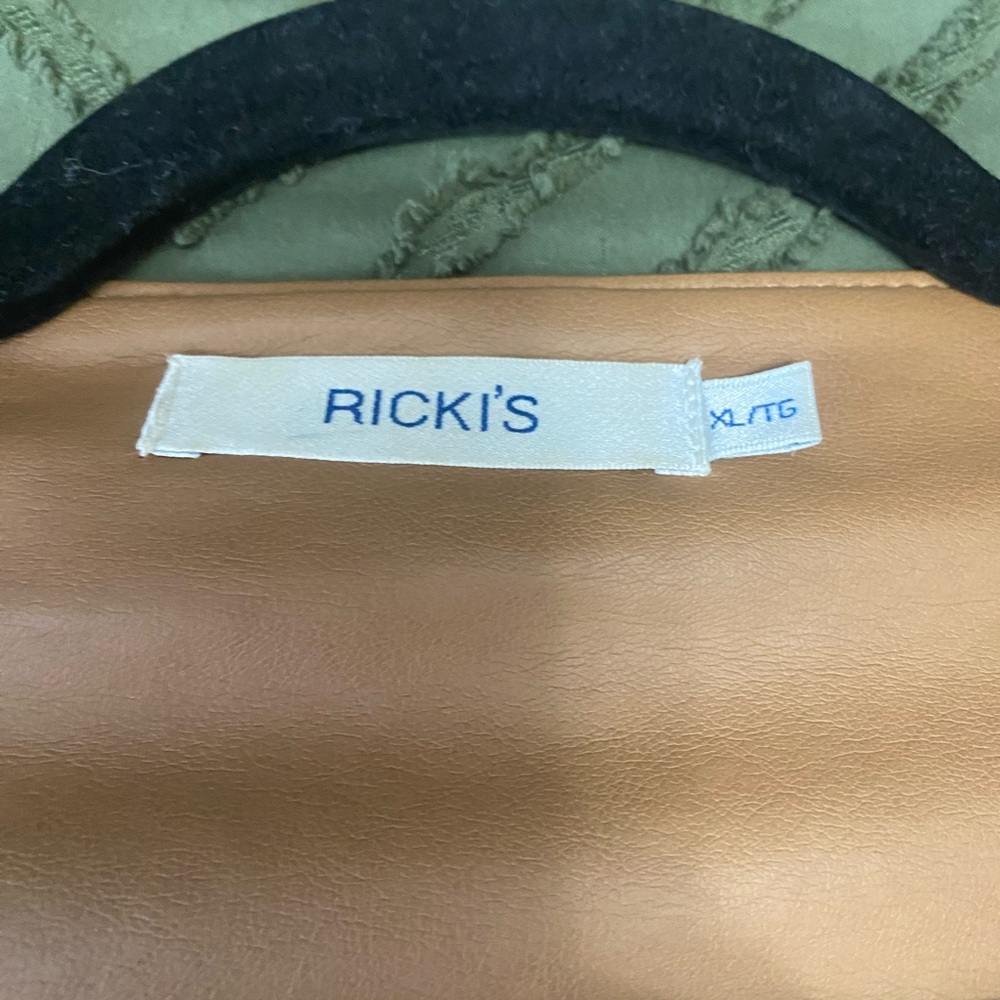 Ricki’s Tan Faux Leather Blazer Jacket - Picture 2 of 6